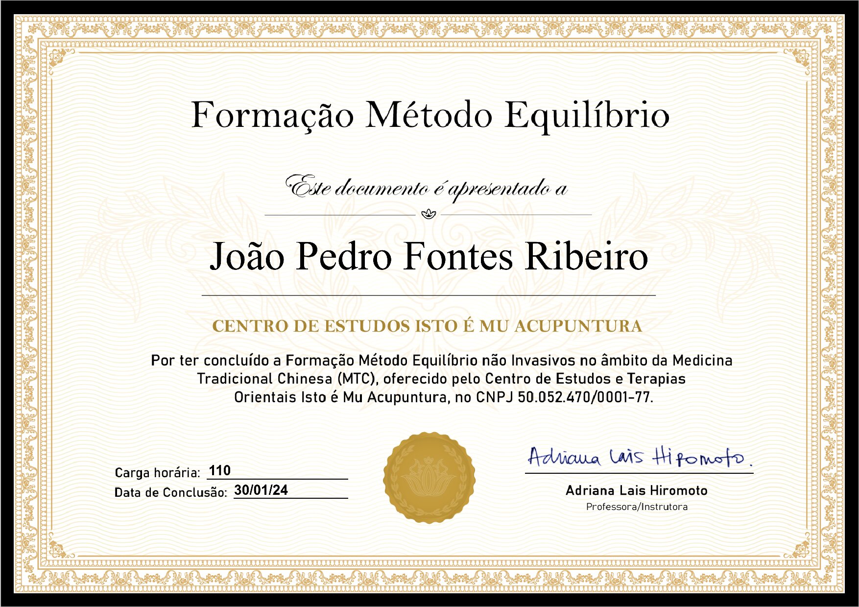 Certificado Metodo Equilíbrio