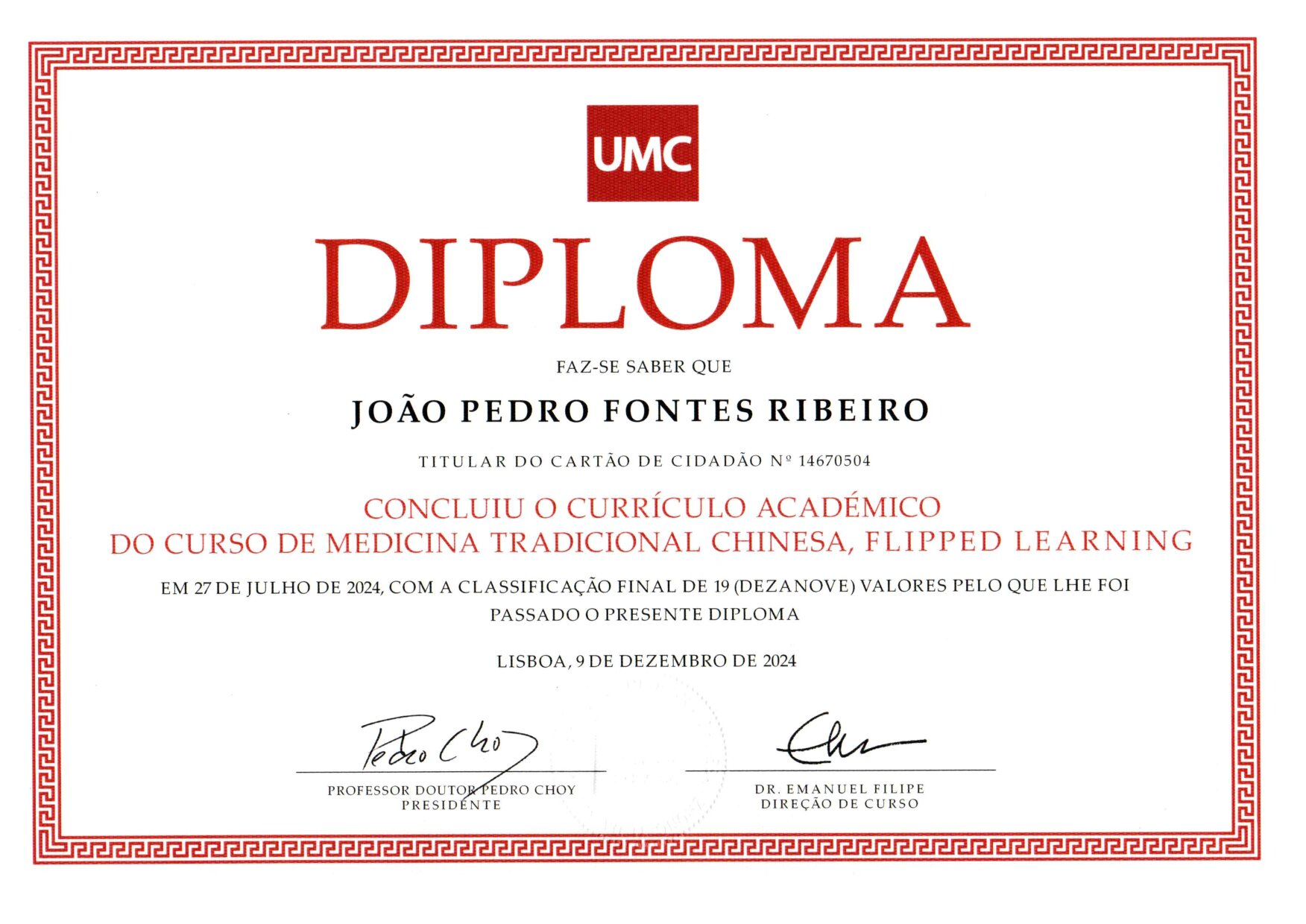 Diploma conclusão de curso MTC