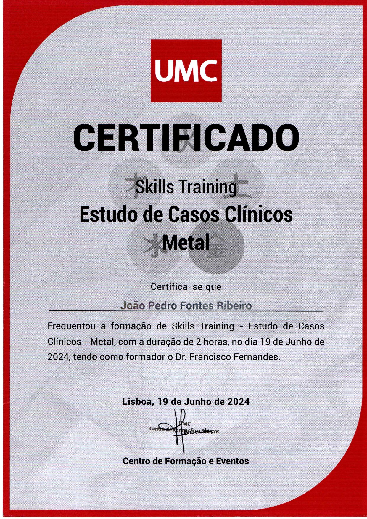 Formação Skills Training - Metal